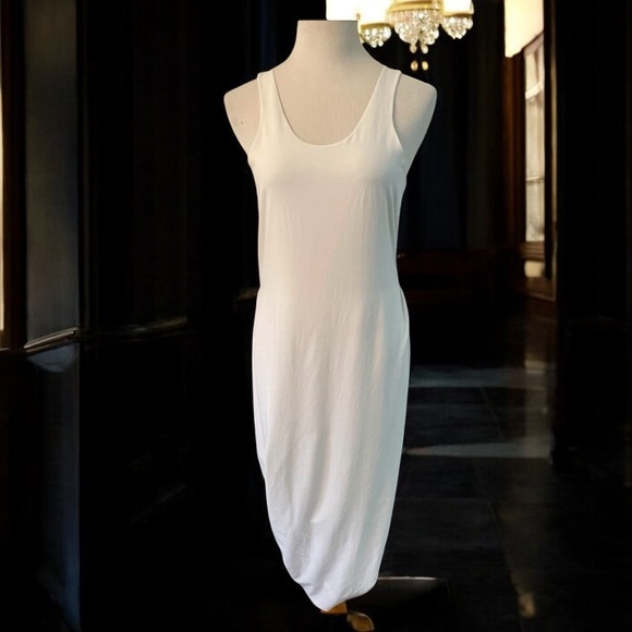 VTG GIVENCHY PARIS White Strapless Drape Dress Size 40 - Picture 1 of 15